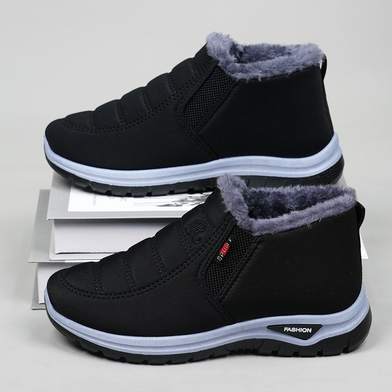 Ziemas vecie Pekinas kokvilnas zābaki, sabiezināti, ūdensnecaurlaidīgi, neslīdoši, ērti pusmūža un vecāka gadagājuma māmiņām, plakani, ērti pārrobežu sniega zābaki