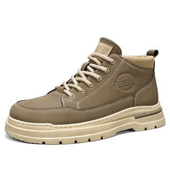 Meeste kõrged kingad 2024. aasta uued suvised hingavad kõrgust suurendavad Briti stiilis meeste Martini saapad, mustad tööriided, trendikad kingad meestele