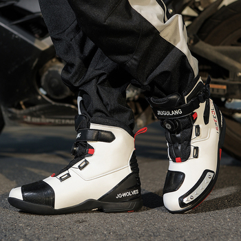 Üheksaharulised Wolfi veekindlad saapad Mootorrattajalatsid Mootorrattasaapad Libisemisvastased keskmise sõitja kingad Jalgrattajalatsid Mootorrattajalatsid Meeste mootorrattareisikingad