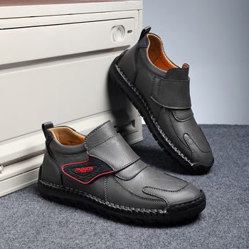 Pantofi de toamnă 2024 cusute manual pentru bărbați, pantofi transfrontalieri plus size cu talpă groasă, pantofi de conducere leneși cu o singură pedală pentru bărbați