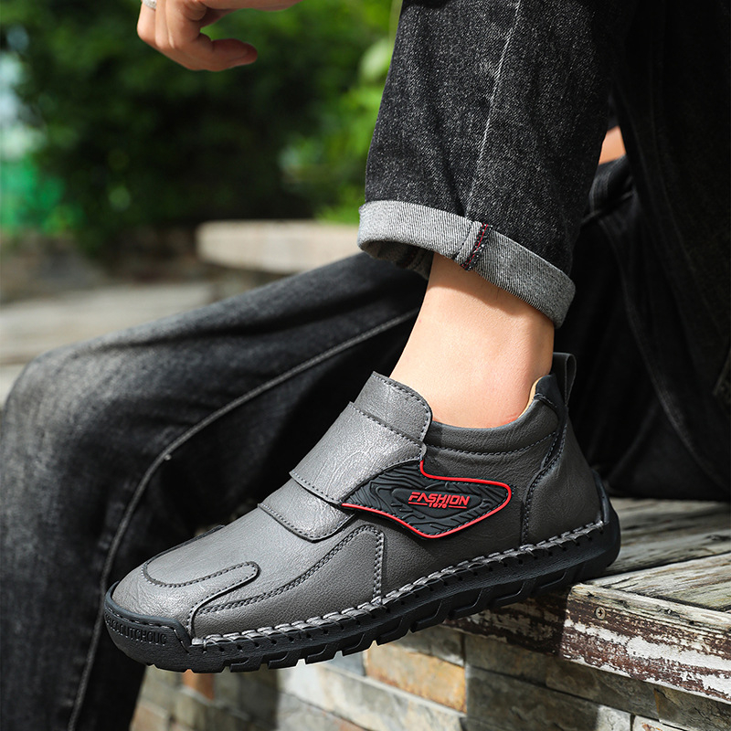 Pantofi de toamnă 2024 cusute manual pentru bărbați, pantofi transfrontalieri plus size cu talpă groasă, pantofi de conducere leneși cu o singură pedală pentru bărbați