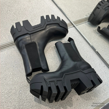 Pariisi uued buldooseri kõrged Chelsea saapad paksu tallaga, suurendatud nahast tipptasemel Briti stiilis paksu tallaga Ma Jinjin