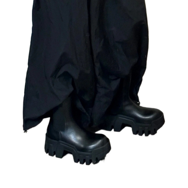 Paryžiaus nauji buldozerio stiliaus aukštaauliai „Chelsea“ storu padu, padidintos odos, aukštos klasės britiško stiliaus storu padu „Ma Jinjin“