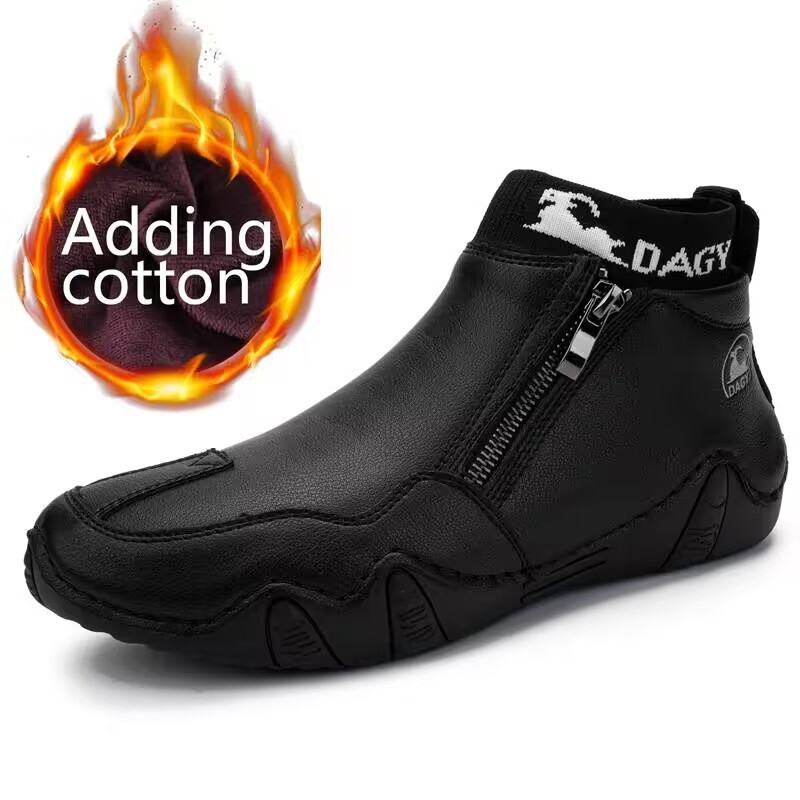 DAGY cezhraničné populárne retro Martin čižmy pánske pravé kožené pánske topánky pre väčšie veľkosti, nezávislý stojan, vysoký top, odolný voči opotrebovaniu, vonkajší prestávka