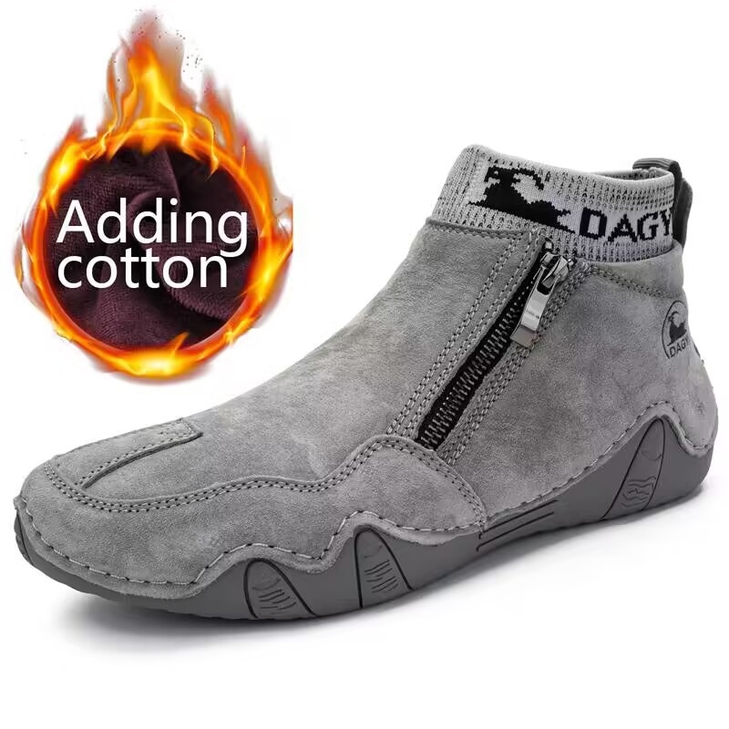 DAGY cezhraničné populárne retro Martin čižmy pánske pravé kožené pánske topánky pre väčšie veľkosti, nezávislý stojan, vysoký top, odolný voči opotrebovaniu, vonkajší prestávka