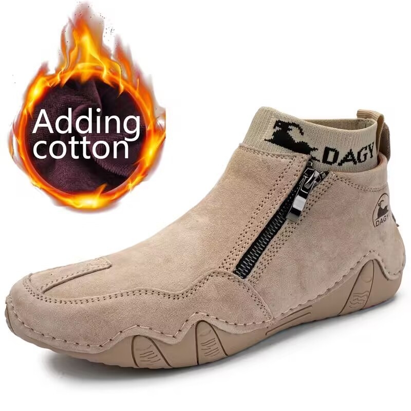 DAGY cezhraničné populárne retro Martin čižmy pánske pravé kožené pánske topánky pre väčšie veľkosti, nezávislý stojan, vysoký top, odolný voči opotrebovaniu, vonkajší prestávka