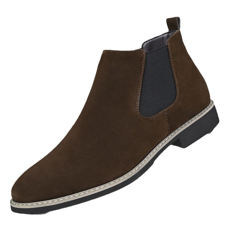 Férfi őszi-téli Chelsea csizma Férfi plus size bokacsizma Divatos füstszínű csizma Brit stílusú hegyes orrú csizma Férfi Martin csizma 48