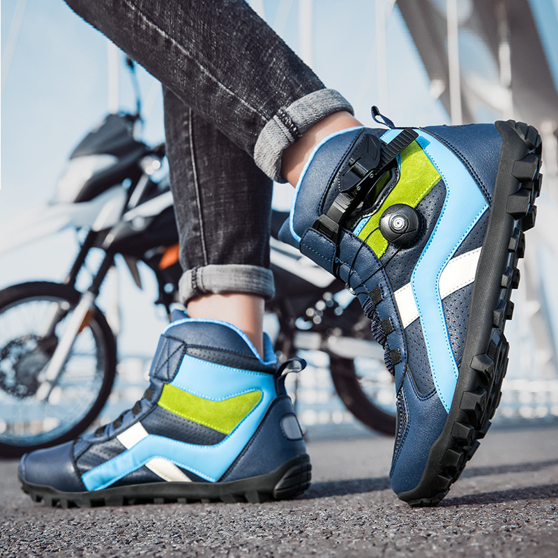 Amazon трансгранична гореща двойка мода голям размер външна търговия нови неплъзгащи се дишащи мотоциклетни обувки