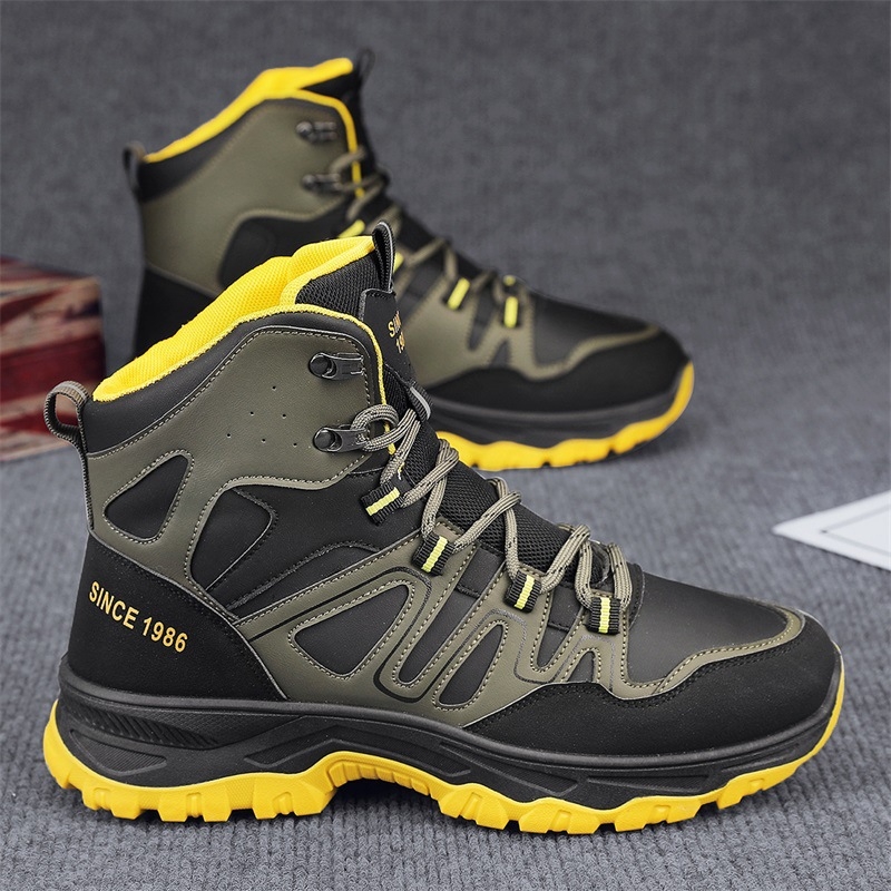 Transfrontaliere 2024 Toamna și iarna bărbaților cu talpă groasă Martins la modă în aer liber, cizme de motocicletă, pantofi de alpinism pentru bărbați, pantofi de toamnă și de iarnă