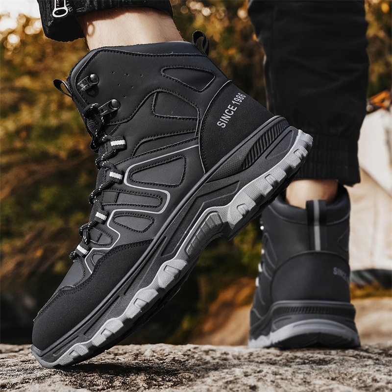 Transfrontaliere 2024 Toamna și iarna bărbaților cu talpă groasă Martins la modă în aer liber, cizme de motocicletă, pantofi de alpinism pentru bărbați, pantofi de toamnă și de iarnă