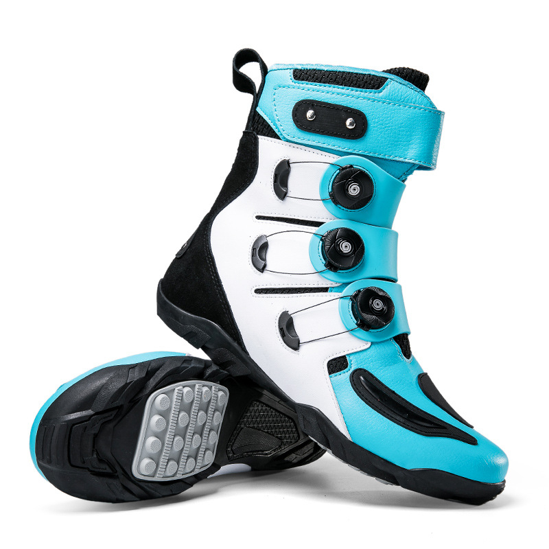 Piiriülene sügis- ja talvetarne Uued pluss-suuruses pöörleva pandlaga kõrge säärega mootorrattakingad, kukkumiskindlad mootorrattakingad, õuesõidusaapad