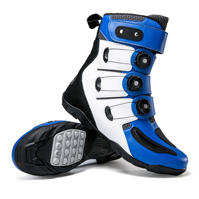 Piiriülene sügis- ja talvetarne Uued pluss-suuruses pöörleva pandlaga kõrge säärega mootorrattakingad, kukkumiskindlad mootorrattakingad, õuesõidusaapad