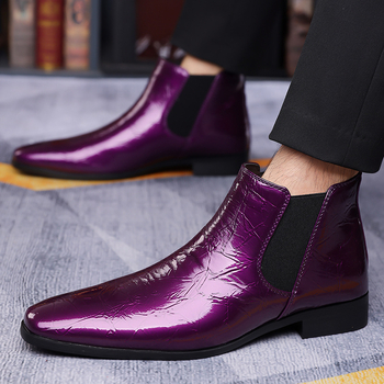 Meeste kingad, suured suurused, üle riigi, Chelsea saapad, meeste kevad-, sügis- ja talvenahast saapad, terava ninaga, Briti stiilis kõrge säärega Martini saapad