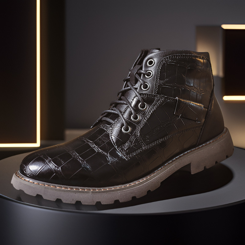 Martin Boots Pánske členkové čižmy Jesenné kožené čižmy s bočným zipsom Retro ležérne púštne čižmy Outdoorové pracovné čižmy Cross Border Amazon