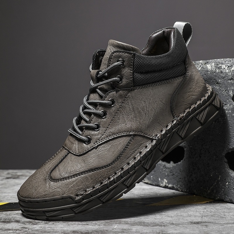 2025. aasta uued sügis/talv fliisvoodriga meeste pluss-suuruses saapad, õues kasutamiseks mõeldud kõrge säärega vabaaja nahast saapad, Crossborder Explosions meeste Martini saapad