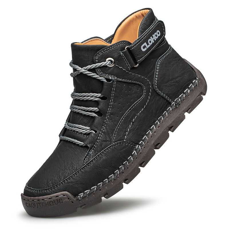 Χειροποίητα ανδρικά παπούτσια Crossborder Explosions Martin Boots Stitch Ανδρικά παπούτσια για μεγάλα μεγέθη Casual παπούτσια Άνετα καθημερινά παπούτσια με φλις επένδυση για άνδρες