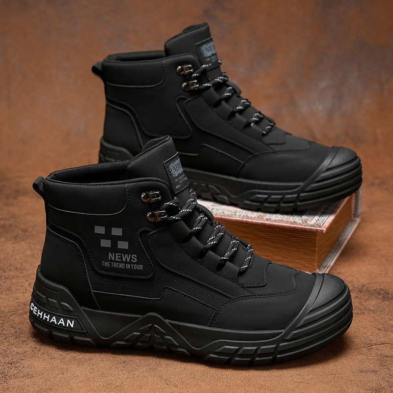 2024 m. nauji aukštakulniai rudens ir žiemos darbo drabužiai vyriški batai madingi batai tarpvalstybiniai Martins retro britiški laisvalaikio trumpi batai