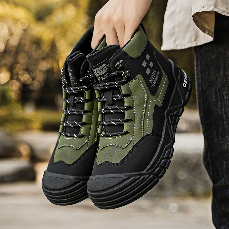 2024 m. nauji aukštakulniai rudens ir žiemos darbo drabužiai vyriški batai madingi batai tarpvalstybiniai Martins retro britiški laisvalaikio trumpi batai