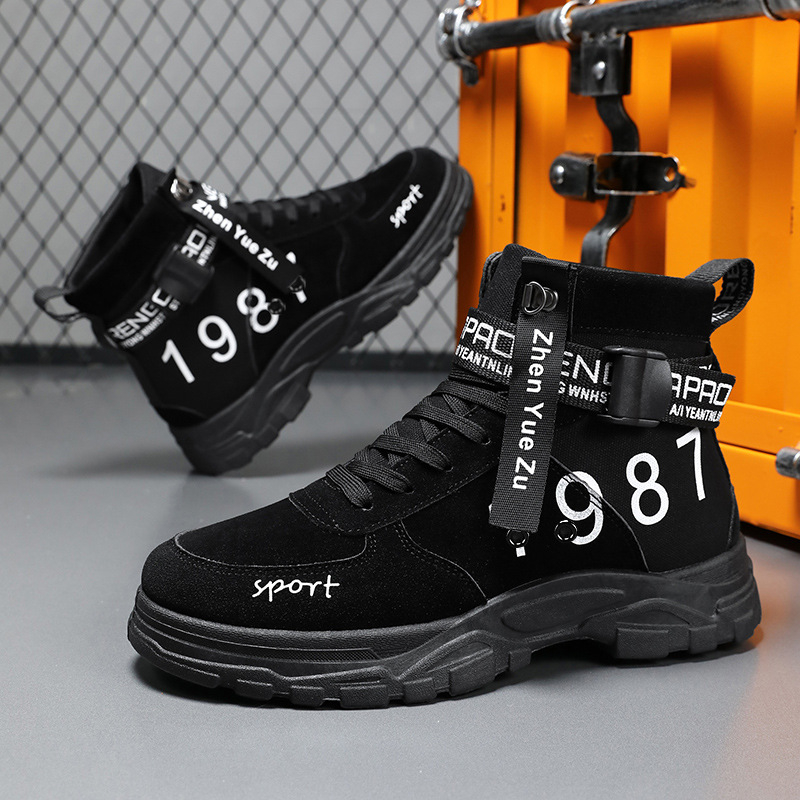 Martini saapad pluss-suuruses meeste uued kevad- ja sügissaapad ümara ninaga kõrge säärega moekad Martini saapad meeste sõjaväesaapad meeste kingad