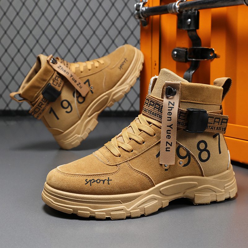 Martini saapad pluss-suuruses meeste uued kevad- ja sügissaapad ümara ninaga kõrge säärega moekad Martini saapad meeste sõjaväesaapad meeste kingad