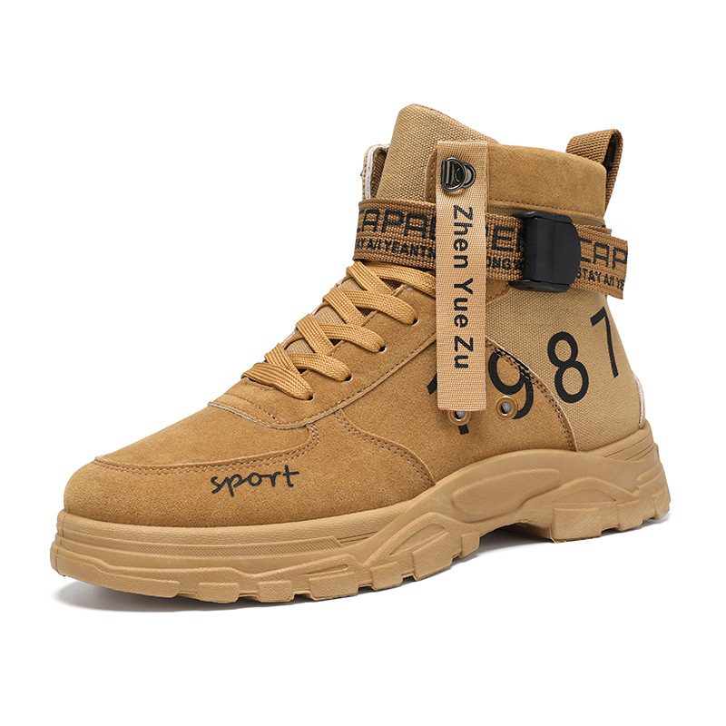 Martini saapad pluss-suuruses meeste uued kevad- ja sügissaapad ümara ninaga kõrge säärega moekad Martini saapad meeste sõjaväesaapad meeste kingad