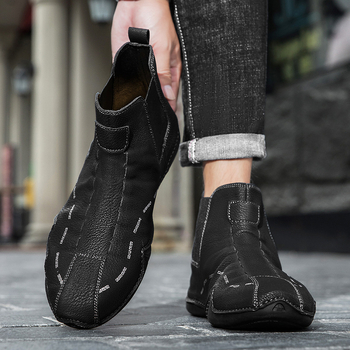 Meeste sügis- ja talvejalatsid, uued moekad, universaalsed Chelsea meeste saapad, kõrge säärega Briti stiilis, kerged, vabaaja pehme põhjaga Martini saapad