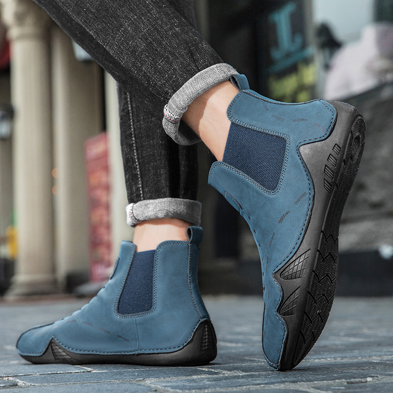 Meeste sügis- ja talvejalatsid, uued moekad, universaalsed Chelsea meeste saapad, kõrge säärega Briti stiilis, kerged, vabaaja pehme põhjaga Martini saapad