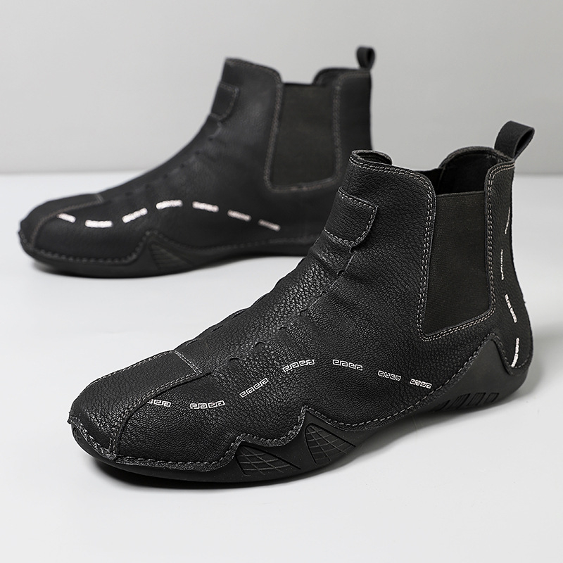 Meeste sügis- ja talvejalatsid, uued moekad, universaalsed Chelsea meeste saapad, kõrge säärega Briti stiilis, kerged, vabaaja pehme põhjaga Martini saapad