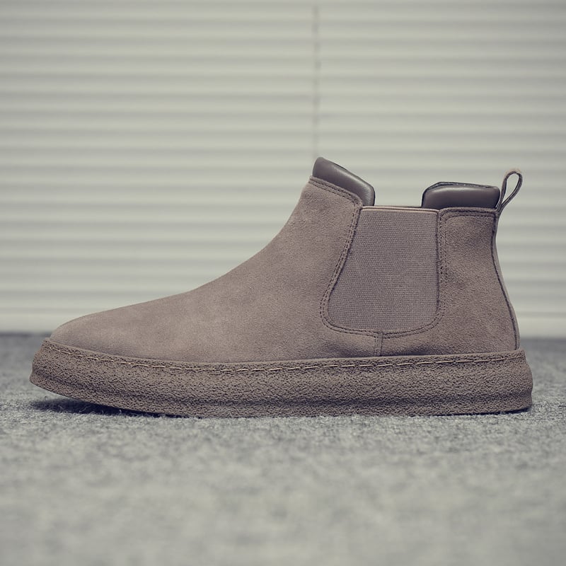 Pánske topánky Martin Boots z matnej kože, ležérne kožené topánky, pánske módne vysoké dymové čižmy, jesenné a zimné čižmy Chelsea, pánske kožené čižmy