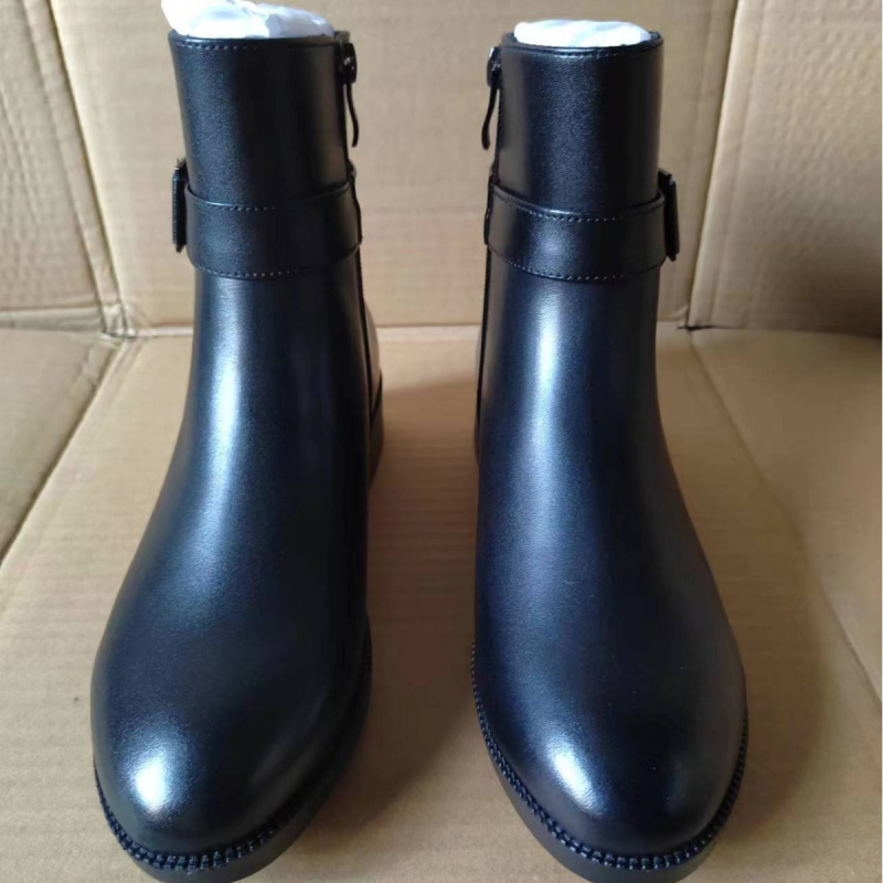 Semišové kožené topánky pre dôstojníčky, kožušinové topánky na jeseň a zimu, ležérne topánky z hovädzej kože pre ženy, bavlnené vysoké čižmy, nové vojenské vysoké podpätky