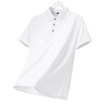 2025. aasta suvine lühikeste varrukatega meeste T-särk, hingav, ühevärviline, jääsiidist õhuke, Lel moodne meeste polosärk