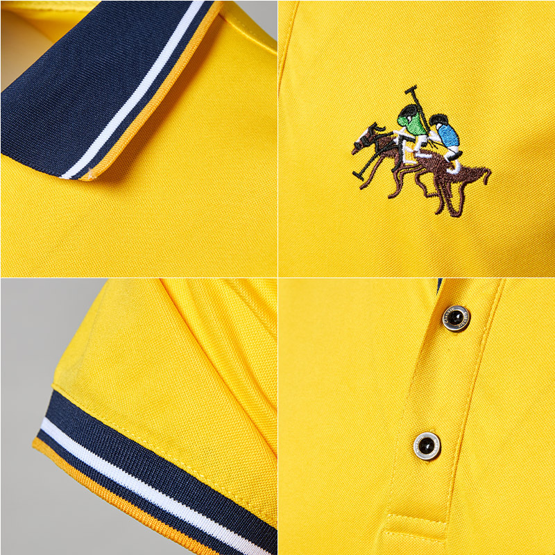 Vasariniai vyriški trumpų rankovių marškinėliai su atlapu, aukštos kokybės siuvinėjimu ir trąšomis, laisvi kasdieniai POLO marškinėliai.