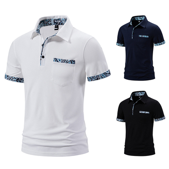 Pánske polo tričko s krátkym rukávom a golierom Paisley, nové, Cross Border 2024, letné, pánske, ležérne, s krátkym rukávom