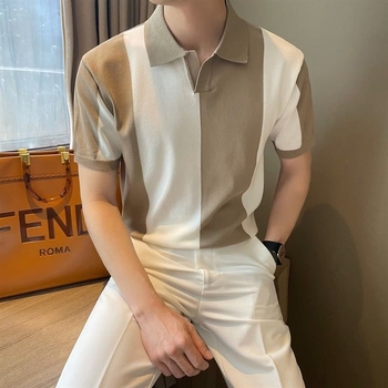 Ανδρικό Καλοκαιρινό Νεανικό Ριχτό Πουκάμισο με Πέτα για Φοιτητές Όμορφο Αδυνάτισμα Ανδρικό Κοντομάνικο, Αναπνέον Μπλούζα