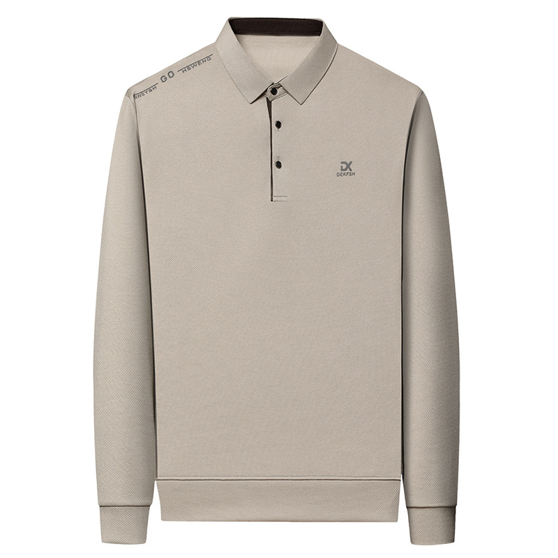 Vyriški pavasariniai ilgomis rankovėmis polo marškinėliai, vyriški dalykiniai laisvalaikio stiliaus „Lel Dad“ suknelės, madingi marškinėliai, marškinėliai vyrams