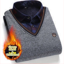 Jarné a jesenné tričko s dlhým rukávom pre mužov stredného a staršieho veku, jesenné tričko s krátkym rukávom, pánske tričko s dlhým rukávom s klopou