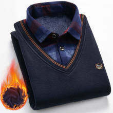 Μακρυμάνικο μπλουζάκι ανοιξιάτικο και φθινοπωρινό για άνδρες μεσήλικες και ηλικιωμένους, μπλουζάκι πόλο με φθινοπωρινό τελείωμα, ανδρικό μπλουζάκι με μακριά μανίκια και πέτο