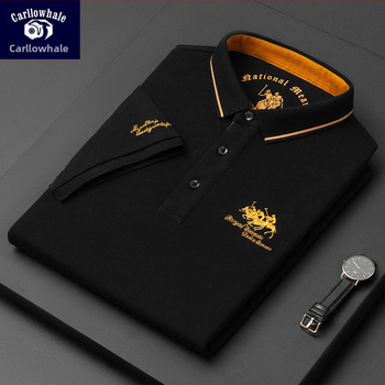 Karen Whale 2023. aasta suvine uus jämedate helmestega Paul Embroidered 100% puuvillast meeste lühikeste varrukatega T-särk, suures suuruses T-särk meestele