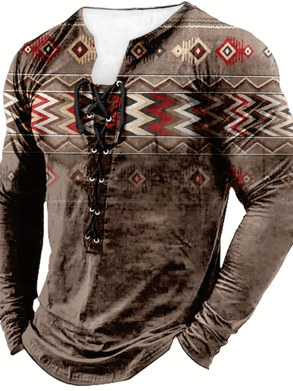 Sõltumatu jaama Amazoni piiriülene meeste õues kasutatav retrohõnguline kapuutsiga pikkade varrukatega T-särk sügisvärvides vabaaja topp