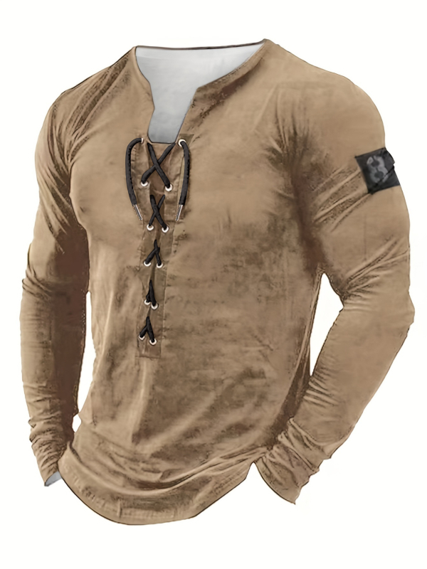 Sõltumatu jaama Amazoni piiriülene meeste õues kasutatav retrohõnguline kapuutsiga pikkade varrukatega T-särk sügisvärvides vabaaja topp