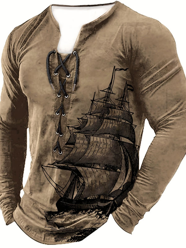 Sõltumatu jaama Amazoni piiriülene meeste õues kasutatav retrohõnguline kapuutsiga pikkade varrukatega T-särk sügisvärvides vabaaja topp