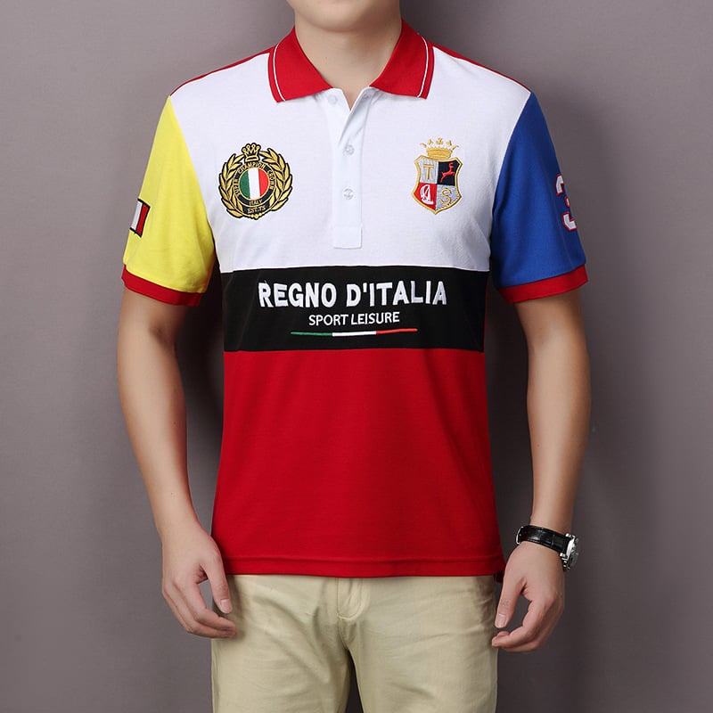 Nova polo majica kratkih rukava za muškarce, studentski stil, elitna, za slobodno vrijeme i sport, vez, čisti pamuk, europska veličina, Italija