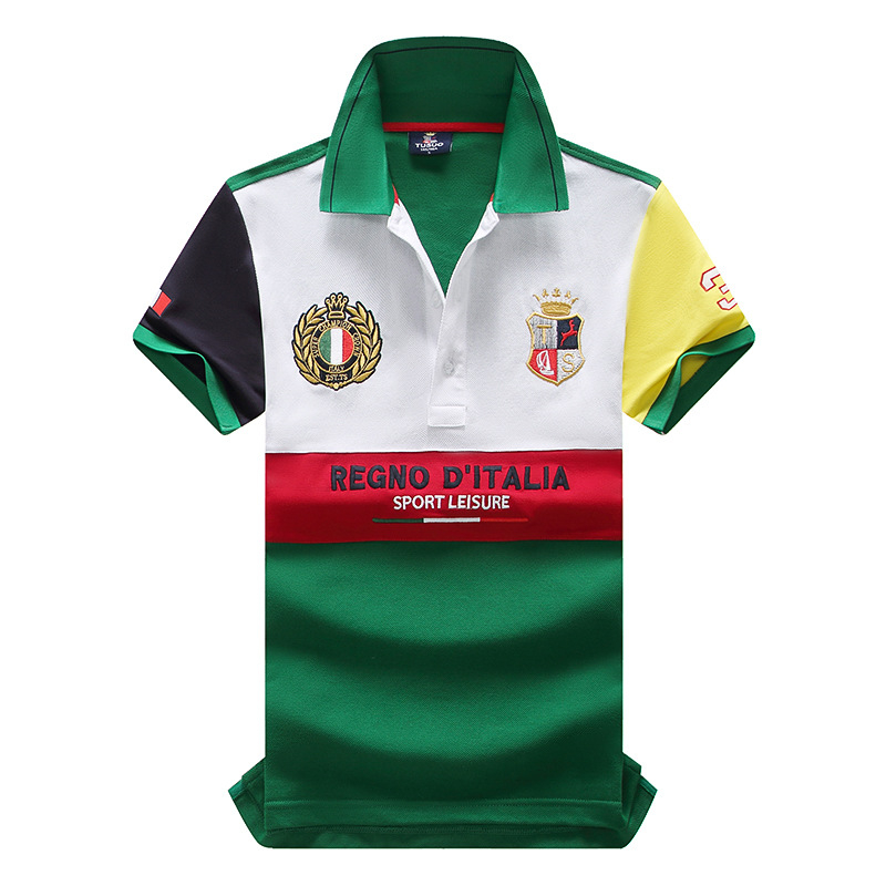 Uus lühikeste varrukatega meeste polosärk, ülikoolistiilis, eliit, vabaaja spordiriided, tikandiga, puhas puuvill, Euroopa suurus, Itaalia