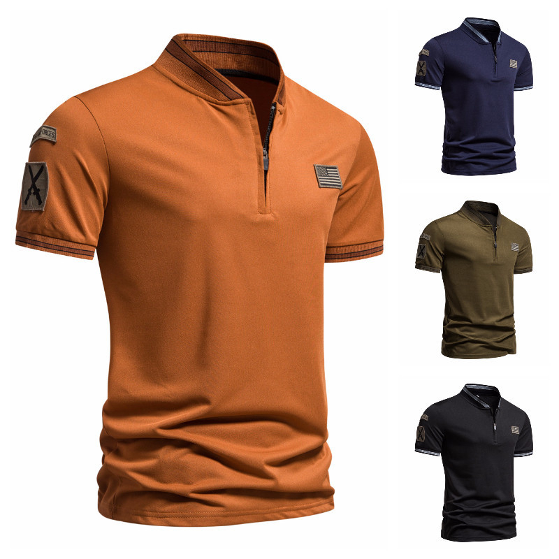 Tricou polo pentru bărbați de vară pentru comerț exterior, cu imprimeu militar, câmp de luptă 1815-PL908-F35