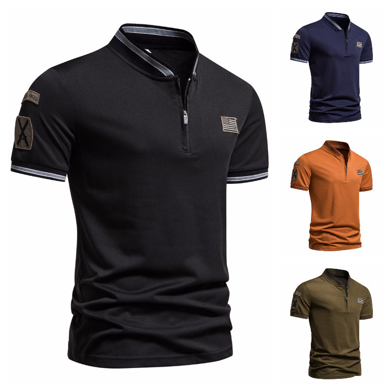 Tricou polo pentru bărbați de vară pentru comerț exterior, cu imprimeu militar, câmp de luptă 1815-PL908-F35