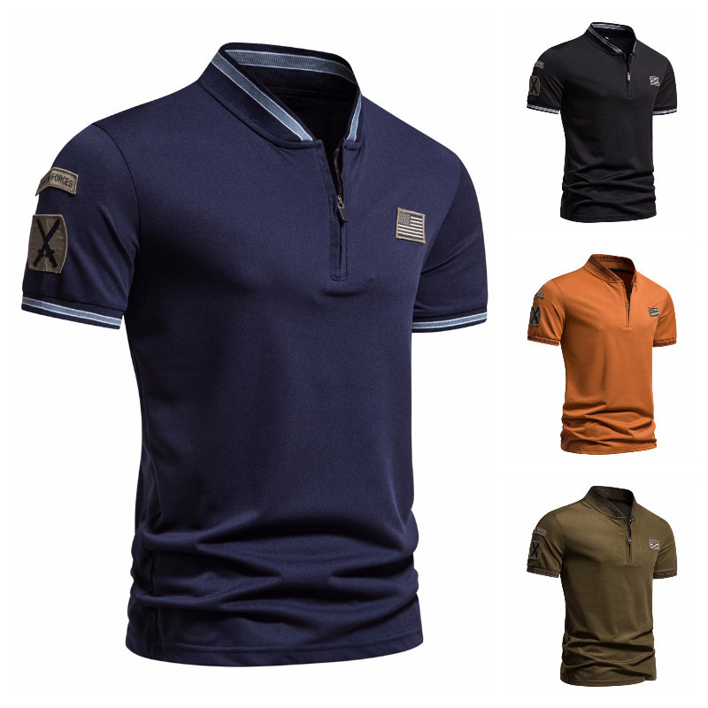 Tricou polo pentru bărbați de vară pentru comerț exterior, cu imprimeu militar, câmp de luptă 1815-PL908-F35