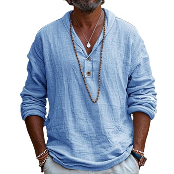 Ανεξάρτητος Σταθμός Διασυνοριακός Τελευταίο Ανδρικό Λινό Casual Πουκάμισο Μοντέρνα Casual Ρούχα