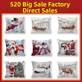 Kalėdų Senelio, Sniego Senio, Briedžio sutirštinto persikų odos pagalvės užvalkalas tiekimui per sieną T033