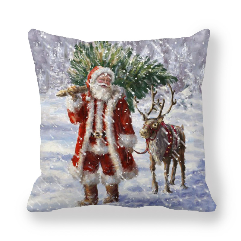 Kalėdų Senelio, Sniego Senio, Briedžio sutirštinto persikų odos pagalvės užvalkalas tiekimui per sieną T033