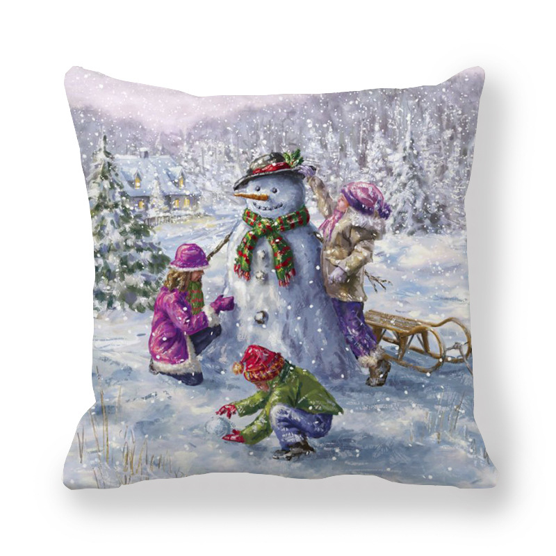 Kalėdų Senelio, Sniego Senio, Briedžio sutirštinto persikų odos pagalvės užvalkalas tiekimui per sieną T033